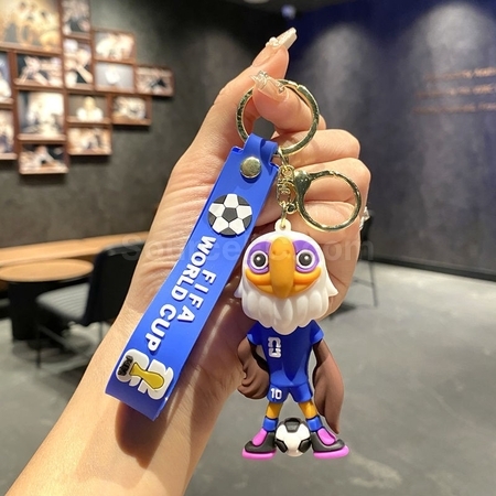 禮品訂造美加墨世界盃吉祥物鑰匙扣掛件紀念品