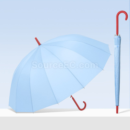 禮品訂造多巴胺撞色直杆長柄雨傘紀念品