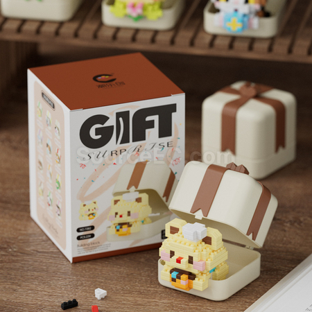 禮品訂造熊猫小狗動物積木玩具禮盒紀念品