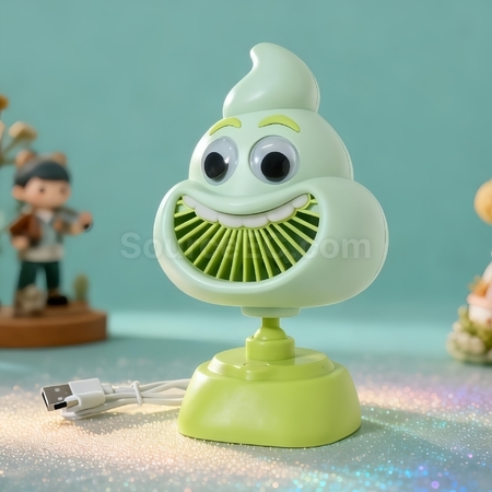 禮品訂造搞怪便便造型充電小風扇紀念品