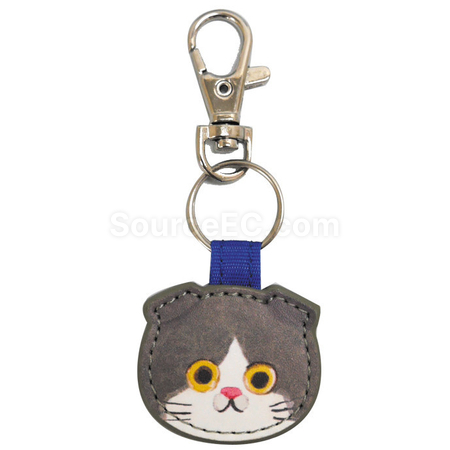禮品訂造小貓皮質鑰匙扣掛件紀念品
