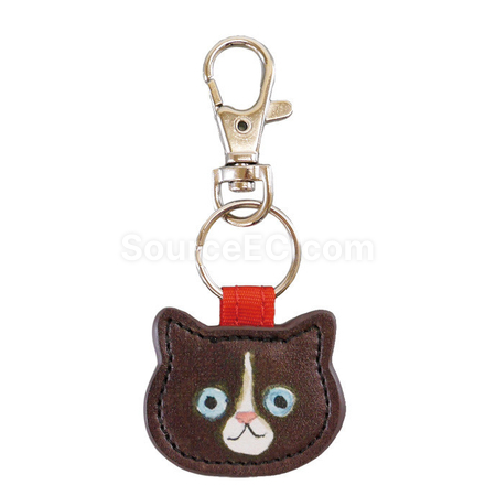 禮品訂造小貓皮質鑰匙扣掛件紀念品
