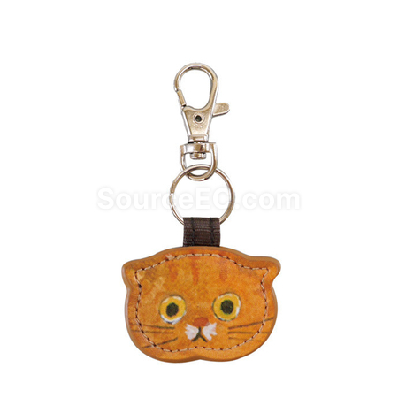 禮品訂造小貓皮質鑰匙扣掛件紀念品