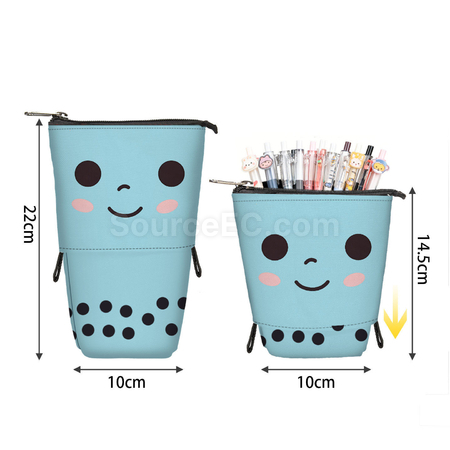禮品訂造奶茶伸縮筆袋紀念品