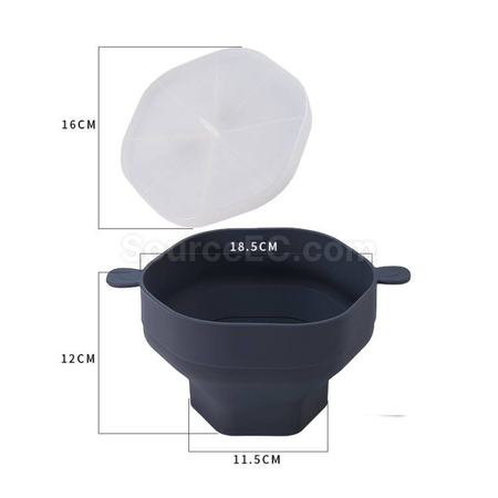 禮品訂造可折疊矽膠爆米花碗紀念品