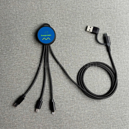 禮品訂造五合一發光LOGO充電線紀念品