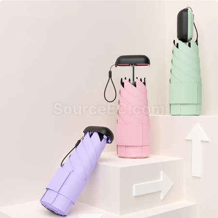 禮品訂造收縮手柄迷你遮陽傘紀念品