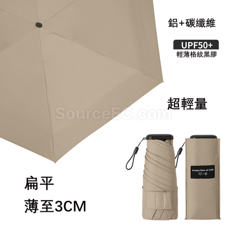 超輕五摺卡片扁傘