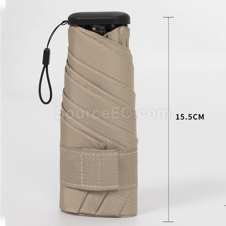 禮品訂造超輕五摺卡片扁傘紀念品