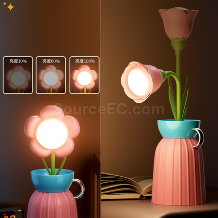 禮品訂造花朵檯燈擺件紀念品