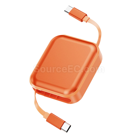 禮品訂造240W雙Type-C伸縮傳輸充電線紀念品
