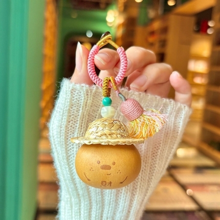 禮品訂造天然葫蘆掛件鑰匙圈紀念品