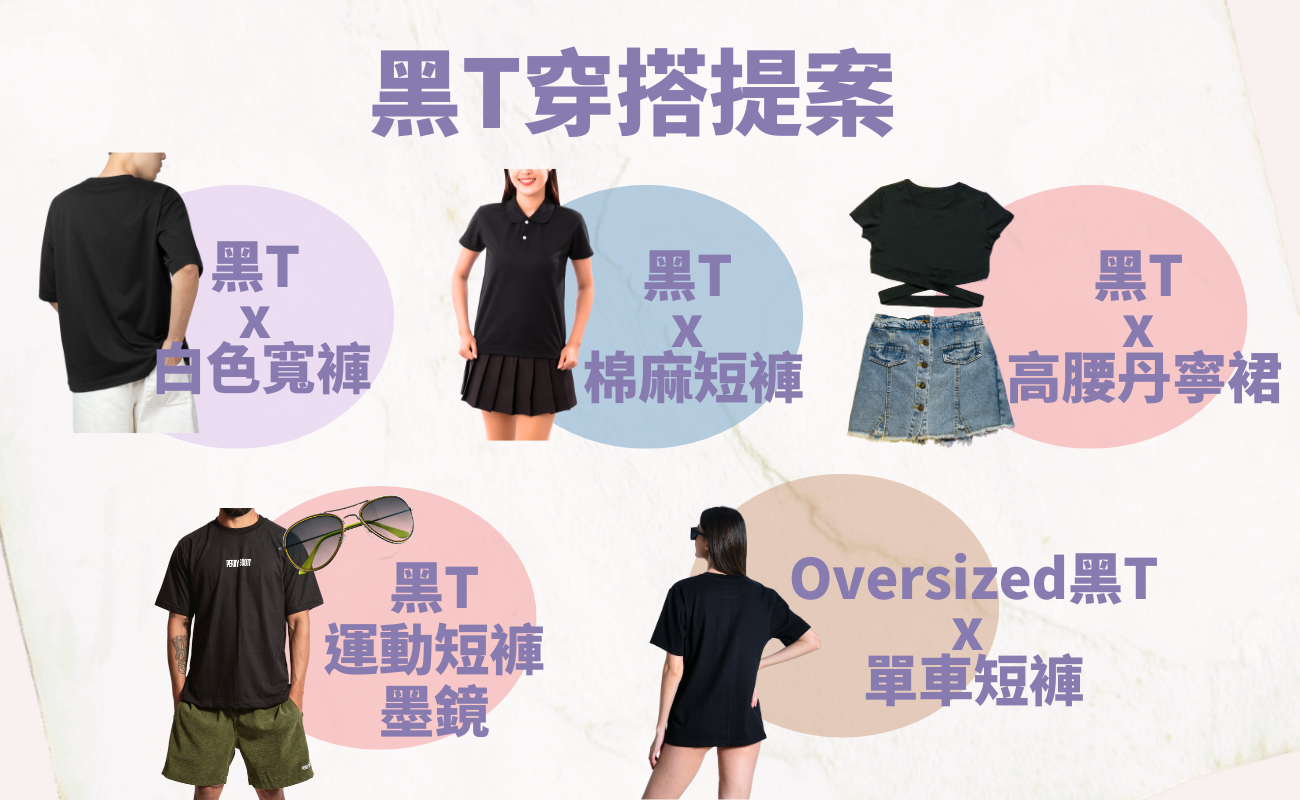黑色T恤,夏季穿搭,吸熱原理,T恤材質,穿搭技巧,清涼搭配